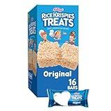 Rice Krispies Treats Marshmallow Snack Bars, Kids Snacks, Lunch Snacks, Original, 12.4oz Box (16 Bars)