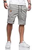 JMIERR Mens Athletic Shorts Casual Cotton Drawstring Summer Beach Twill Chino Dress Golf Workout Gym Running Basketball Shorts, M, S1 Grey