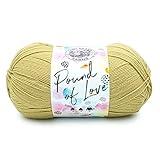 Lion Brand Yarn Pound of Love, Large Value Yarn for Knitting, Crochet, and Crafts, Straw, 1 Pack