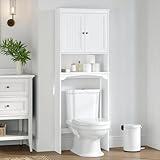 Spirich Over The Toilet Storage Cabinet, Bathroom Shelf Over Toilet, Bathroom Storage Cabinet Organizer, White