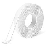 Art3d Double-Sided Tape (10FT) Mounting Tape, Multipurpose Removable Adhesive Foam Tape, Transparent Tape for Paste Items, Household