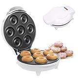 Donut Maker Machine for Home, Mini Donut Maker, Bake 7 Mini Doughnuts, Electric Non-Stick & Double-sided Heating, Maquina para Hacer Mini Donas, Perfect for Breakfast, Snacks, Desserts & Gift for Her