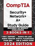 CompTIA SECURITY+, NETWORK+ & A+ EXAM PREP (3-BOOKS-IN-1): Triple Your IT Certifications! High Pass Rate, Simplified Learning + AUDIO, 600 Q&A, Career Assistance, 24 Weekly IT Challenges & BEYOND