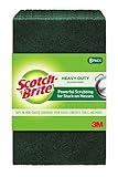 Scotch-Brite Heavy Duty Scour Pads, 8 Scouring Pads, Green Scrub Pads, Scouring Pad, Scrub Pads for Dishes, Best for Kitchen, Garage and Outdoors