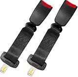 2 Piece Seat belt Buckle Holder & Booster Extension Kit Fits Most Models, Sturdy and Durable for Your Comfort and Convenience 9IN (Black)