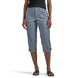Lee Women's Ultra Lux Comfort with Flex-To-Go Cargo Capri Pant Tech Gray '4