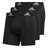 adidas Microfiber, Performance Boxer Briefs Underwear Pack for Men, Black/Light Onix Grey/P, Medium