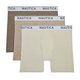 Nautica Men's Stretch Performance 3-Pack Boxer Briefs, Coffee/Tan/Oatmeal Heather