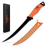 KastKing Speed Demon Pro Fillet Knife - Razor Sharp G4116 German Stainless-Steel Blade, Professional Level Knives for Filleting and Boning, Non-Slip Handles, Includes Protective Sheath