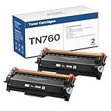 TN760 Toner Cartridges Replacement for Brother Toner TN-730/TN-760 Compatible HL-L2350DW MFC-L2710DW MFC-L2750DW HL-L2395DW HL-L2370DW DCP-L2550DW HL-L2390DW (Black, 2 Pack)