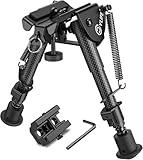 CVLIFE Bipod, Carbon Fiber Bipod for Rifle with Picatinny Adapter 6-9 Inches Bipod
