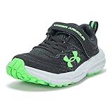 Under Armour Boys' Pre School Assert 10 Alternate Closure, (006) Black/Mod Gray/Green Shock, 13, US