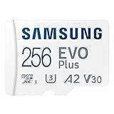 SAMSUNG EVO Plus microSD Memory Card + Adapter, 256GB microSDXC, Speeds Up to 160 MB/s, UHS-I, C10, U3, V10, A3, Upgrade Storage for Phones, Tablets, Gaming Consoles, DSLR Cameras, PCs, MB-MC256SA/AM