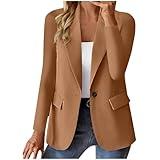HJYUZP Fall Outfits For Women 2025 Trendy, Gold Stretchy Blazers For Women Open Front Loose Casual Work Blazer Lightweight Jackets Long Sleeve Jacket Fall Fashion Clothes Winter Clothing Xl