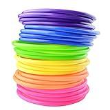 Topbuti 24 Pcs Multicolor Plastic Toss Rings