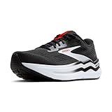 Brooks Men’s Ghost Max 2 Neutral Running & Walking Shoe - Black/White/Fiery Red - 11 Medium