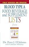 Blood Type A: Food, Beverage and Supplemental Lists from Eat Right 4 Your Type