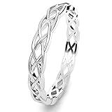 Metal Factory Sz 9 Sterling Silver 925 Celtic Knot Eternity Band Ring