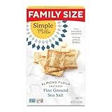 Simple Mills Almond Flour Crackers, Family Size, Fine Ground Sea Salt - Gluten Free, Vegan, Healthy Snacks, 7 Ounce (Pack of 1)