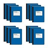 Oxford Composition Notebook 12 Pack, Notebooks for School, School Supplies, Journal for School Notes, College Ruled Paper, Writing Book, 7.5 x 9.75 Inches, 80 Sheets, Blue Covers (63742)