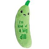 Catstages Crunchy Pickle Kicker Toy with Catnip and Dental Mesh, Pickle Shape, Plush and Crinkle Cat Toy for Kicking, Tossing, and Teeth Cleaning, Green