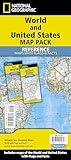 World and United States (folded with flags and facts) [Map Pack Bundle] (National Geographic Reference Map)