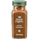 Simply Organic Ceylon Ground Cinnamon, 2.08 Ounce, Non-GMO Organic Cinnamon Powder