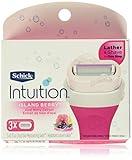 Schick Intuition Island Berry Womens Razor Refills with Acai Berry Extract, Pack of 3