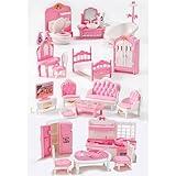 35 Pcs Dollhouse Furniture Accessories Set Mini House Furniture Small Dollhouse Miniature Furniture Play House Accessories 1:12 Tiny Kitchen Bedroom LivingRoom Bathroom Boy Girl Toddler3Y+ (A Set)