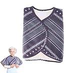 Plush Warm Double Sided Shoulder Cape Heated Shawl Wraps Capes Shoulder Warming Pad Neck Heat Pad For Women Protective Half Cape Shawl Winter Elderly 38 X 90Cm Soft Lightweight Breathable