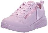 Skechers Kids Uno Lite-Easy Zip Sneaker, Light Pink, 1 US Unisex Little Kid