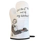 Funny Heat Resistant Oven Mitt for Cooking Grilling BBQ - Novelty Gift For Those Who Love To Cook (Out of My Kitchen!)