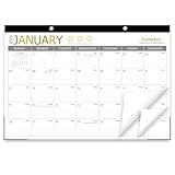 Guasslee Desk Calendar 2025, 18-Month Desk Wall Calendar Runs From 2025 Jan - 2026 Jun, 11.5" X 17" Monthly Desk Calendar Planner with Julian Date & Corner Protectors For School Home Office Organizing