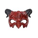 Exlinonline Devil Mask Halloween Costumes For Men Scary Mask With Devil Horn Demon Dress Up Play