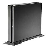 eXtremeRate Black Vertical Stand for PS4 Slim Console, Steady Base Mount Holder for PS4 Slim Console, Bracket Stand for PS4 Slim Console with Built-in Cooling Vents Non-Slip Feet