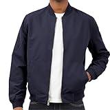 Lucky Brand Men's Classic Bomber Jacket, Blue, Large