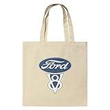 GRAPHICS & MORE Ford Vintage V8 Logo Grocery Travel Reusable Tote Bag