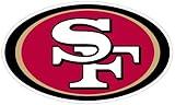NFL Siskiyou Sports Fan Shop San Francisco 49ers Logo Magnets 8 inch sheet Team Color