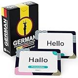 German Conversational Phrase Flash Cards - 75 Beginner Sayings for Travel, Memory, Quick Reference - Educational Language Learning Resource Tool - Fun Play - Kids, Students, Classroom, Homeschool