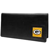 NFL Siskiyou Sports Fan Shop Green Bay Packers Leather Checkbook Cover One Size Black