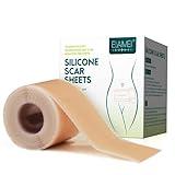 Silicone Scar Sheets (1.6” x 120” Roll-3M), Silicone Scar Tape Roll, Scar Silicone Strips, Reusable, Professional Scar Removal Sheets for C-Section, Surgery, Burn, Keloid, Acne et