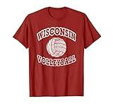 Wisconsin Volleyball Classic Style VIntage Distressed T-Shirt