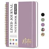 ZOTIA Lined Spiral Journal Notebook for Women, A5 College Ruled Journals for Writing, Hardcover Notebooks for Work, Note taking and Office School Supplies,140 Pages - Purple