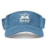 Reading is Sexy Hats Visor Hat for Teens Visors Lightweight Sun Visor Lake Blue