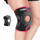 Fit Geno KneeXpert Knee Brace with Side Stabilizers & Patella Gel Pad - Adjustable Compression Support for Pain Relief, Meniscus, ACL, Arthritis, Running - M/L