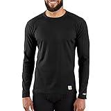 Carhartt mens Force Midweight Classic Crew Base Layer Top, Black, XX-Large Tall US