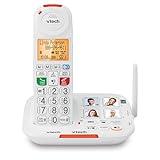 VTech Amplified Cordless Senior Phone with Answering Machine, Call Blocking, 90dB Ringer, Audio Assist, Big Buttons