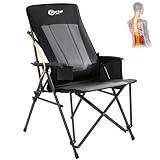 PORTAL Camping Chair with Lumbar Support for Adults Folding Portable High Back Oversized, 400LBS