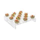 Restaurantware Clear Tek 11.8 x 11.8 x 2 Inch Stand For Clear Plastic Bowls 1 Square Stand For Plastic Cups - Cups Sold Separately For Special Events Clear Acrylic Stand For Plastic Salad Bowls