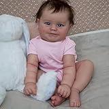 JUYOUYI Lifelike Reborn Baby Dolls, 18 Inch Real Life Baby Doll, Lifelike Handmade Doll Full Body Vinyl Baby Doll, The Best Gift for Kids Age 3+ (MANDDIE.P)